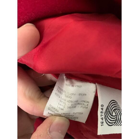 MaxMara 100% wool jacket red women's size 8 - Picture 7 of 8